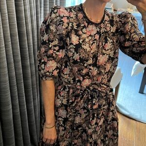 St. Roche Floral Dress with Belt